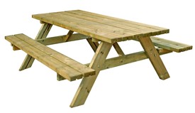 Rectangle 6 Seat Picnic Table
