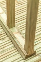 Pin grooved decking rail spindles